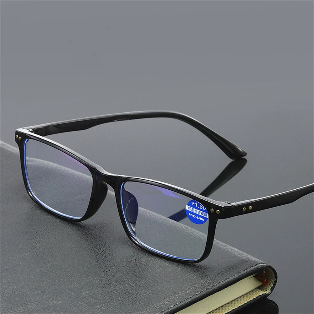 Fashion Anti-blue Light HD Reading Glasses for Men Women Classic Square Comfortable Nose Pad Presbyopia Glasses