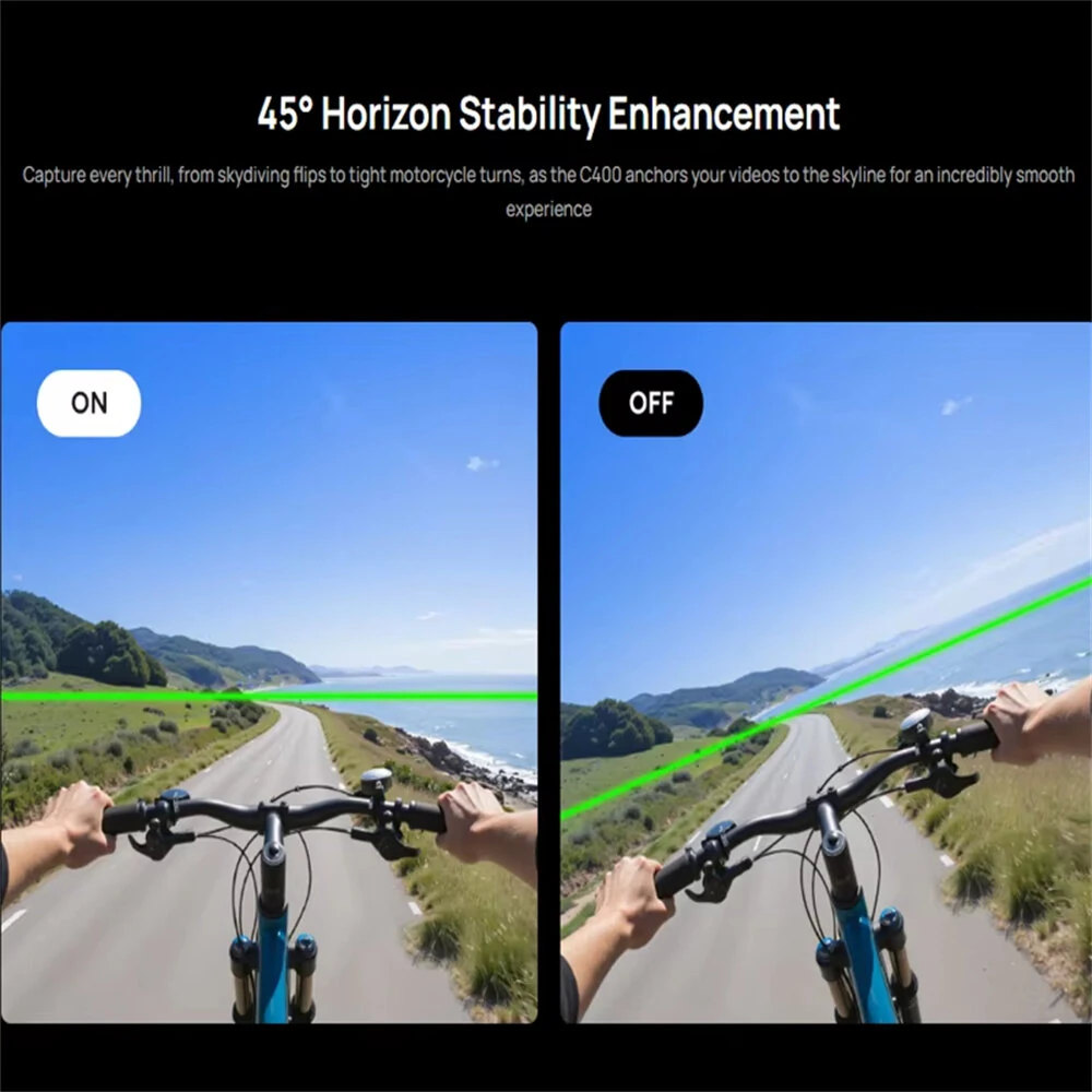 SJCAM C400 Handheld Action Camera Handheld Detachable Rotating Screen Design 4K HD Video Action Camera