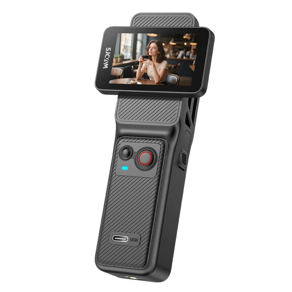 SJCAM C400 Handheld Action Camera Handheld Detachable Rotating Screen Design 4K HD Video Action Camera