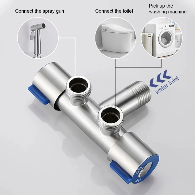 Handheld Bidet Sprayer Set Stainless 304 Steel Spray Gun Shower Handheld Toilet Bidet Faucet Sprayer Shower Nozzle Self-cleaning