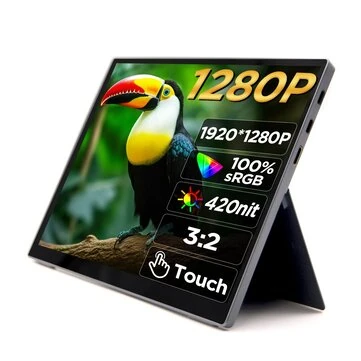 HAILESI 10.5 Inch Touchable FHD 1280P Portable Monitor Computer Gaming Display USB C External Screen for Smartphone Tablet Laptop Game Consoles