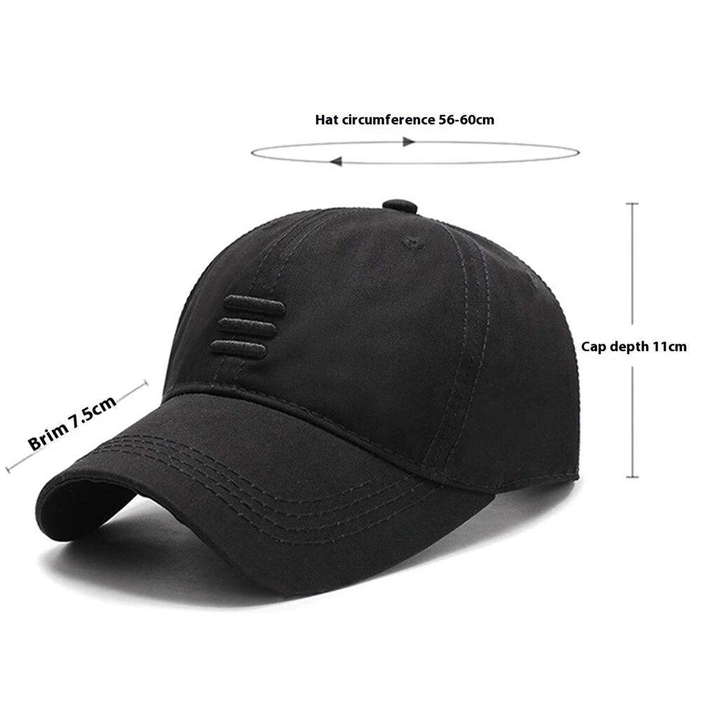 Men's Outdoor Baseball Cap Fashion Soft Adjustable Sun Protection Casual Hat for Spring Autumn Travel Daily Sports