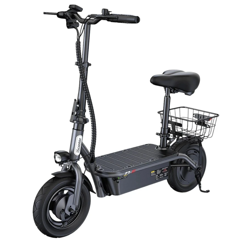 [EU DIRECT] iScooter F3 Electric Scooter With Seat 13Ah 48V 1000W Motor 10 Inches Tire Electric Scooter 55-60km Mileage Max Load 120Kg