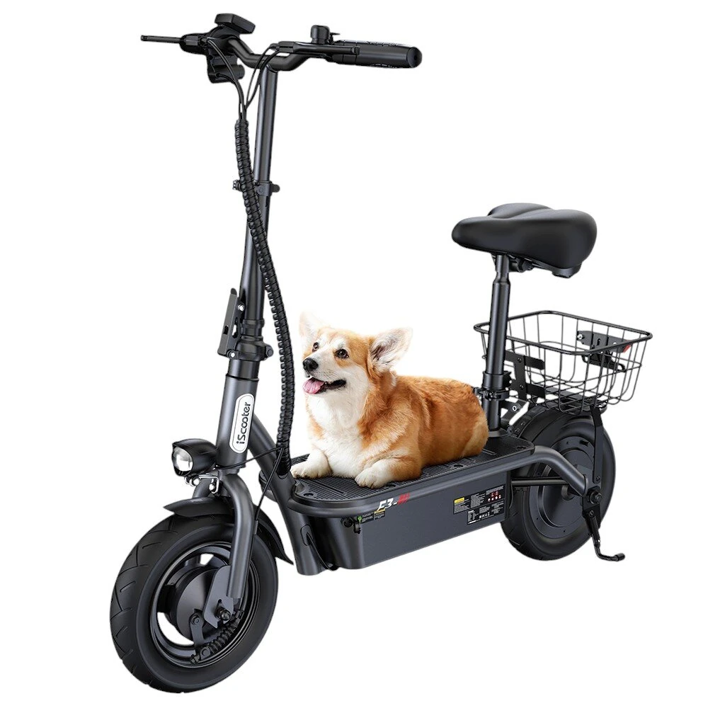 [EU DIRECT] iScooter F3 Electric Scooter With Seat 13Ah 48V 1000W Motor 10 Inches Tire Electric Scooter 55-60km Mileage Max Load 120Kg