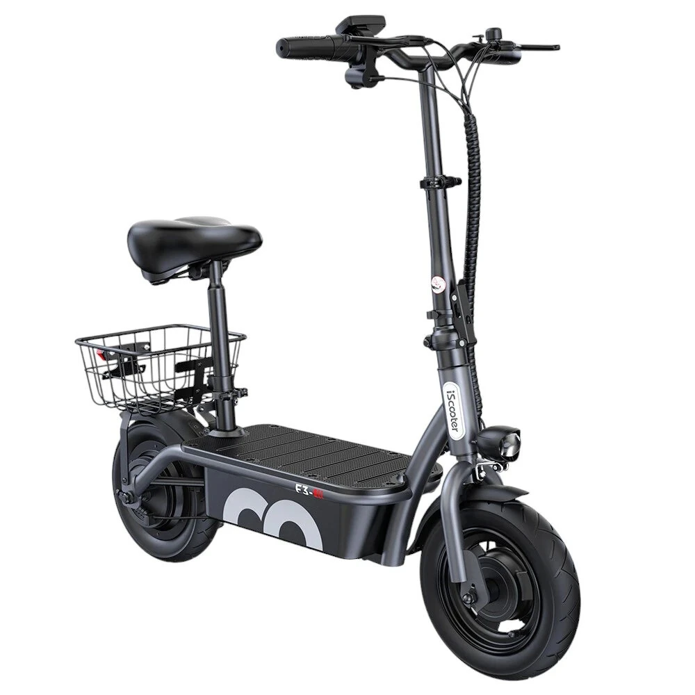 [EU DIRECT] iScooter F3 Electric Scooter With Seat 13Ah 48V 1000W Motor 10 Inches Tire Electric Scooter 55-60km Mileage Max Load 120Kg