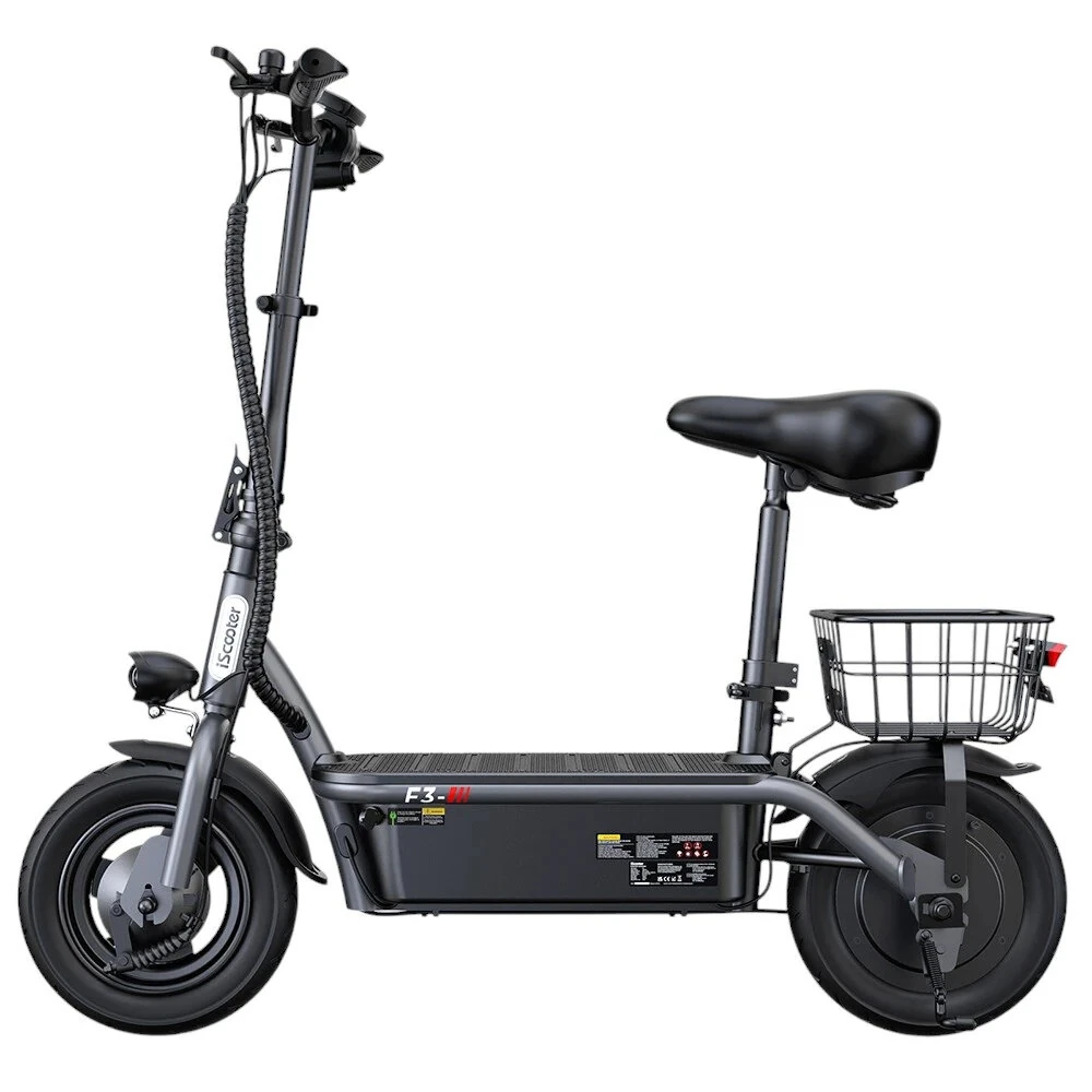 [EU DIRECT] iScooter F3 Electric Scooter With Seat 13Ah 48V 1000W Motor 10 Inches Tire Electric Scooter 55-60km Mileage Max Load 120Kg