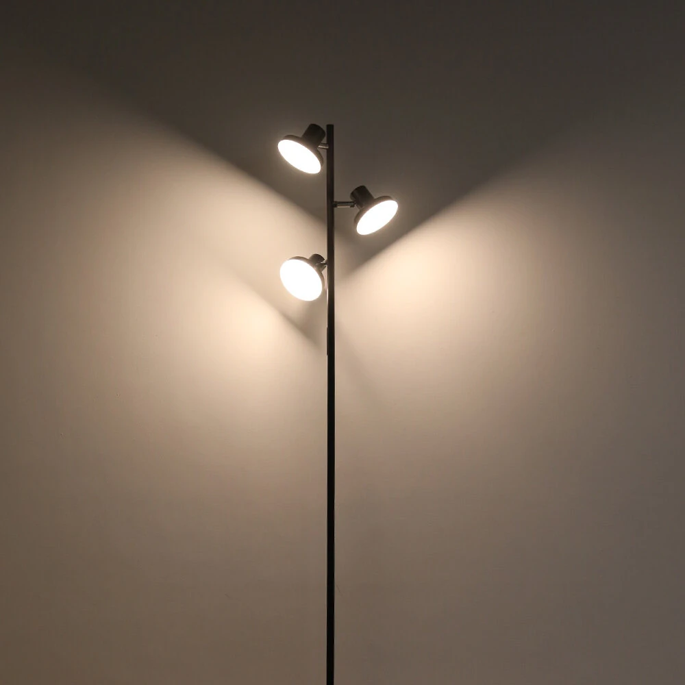 BlitzWill® BWL-FL3 36W 3-Head Floor Lamp 2500LM 2700~6500K Color Temperature 10-Level Brightness Dimmable Magnetic Remote & Touch Control