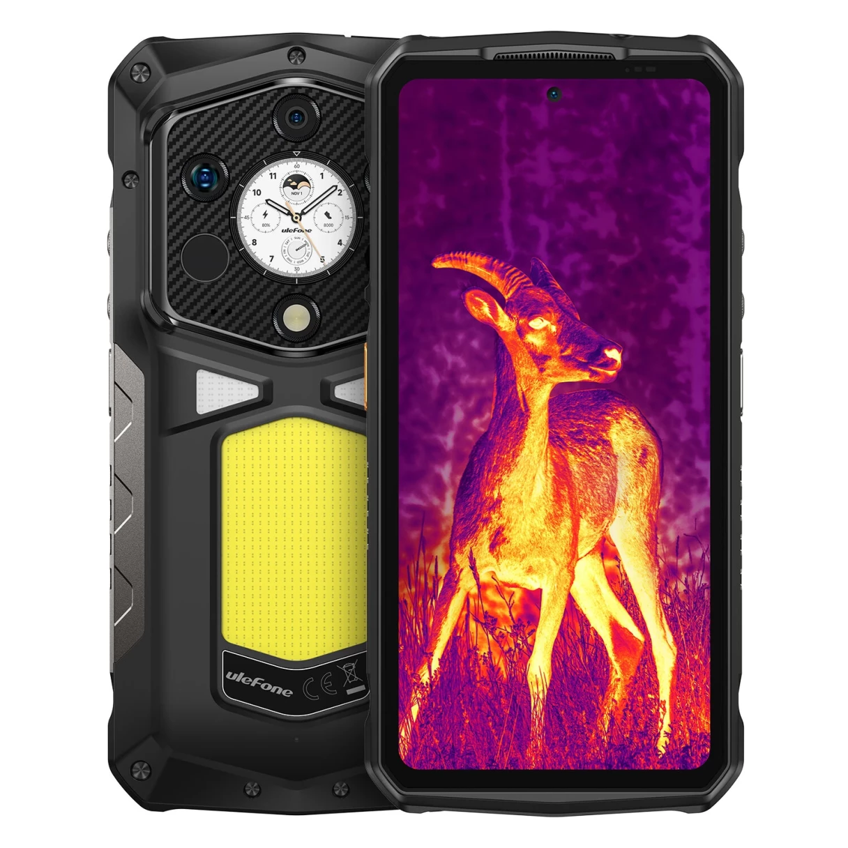 Ulefone Armor 29 Pro 5G AI Thermal Imaging AMOLED Dual Display 32GB 512GB 21200mAh 120W Fast Charge Versatile LED Light Warning Light 50MP Camera 64MP Night Vision Dimensity 7400 6.67 inch 120Hz Android 15 NFC IP68 IP69K Waterproof Rugged Smartphone