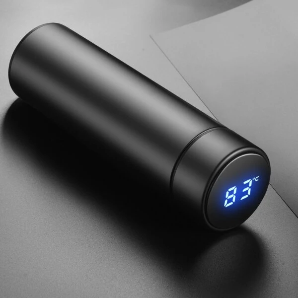 480ml Vacuum Thermos Keep Warm Keep Cold Water Bottle LCD Temperature Display Stainless Steel Double Wall Insulated Cup