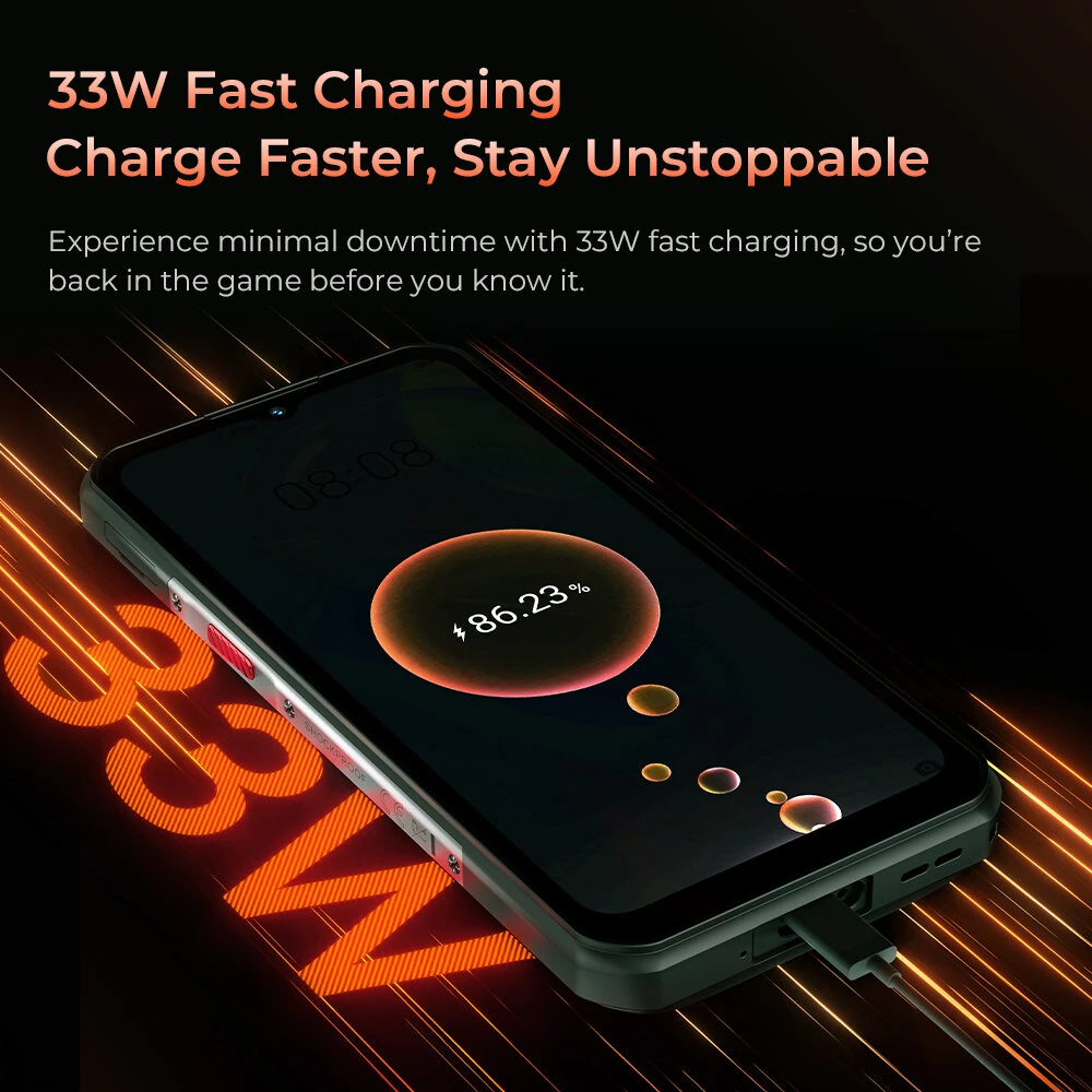 [EU Direct] Oukitel WP55 5G 108MP Triple Camera 36GB RAM 256GB ROM 6.6 inch 120Hz 11000mAh 33W Fast Charge Android 15 Dimensity 7025 NFC IP68 IP69K Waterproof Rugged Smartphone