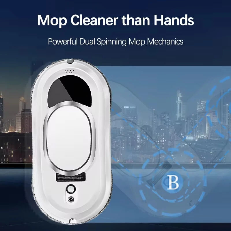 Electric Window Cleaner Robot With Remote Control Smart Glass Cleaning Robotic with 5600Pa Strong Suction Window Cleaning Robot for Windows Tiles Class Door