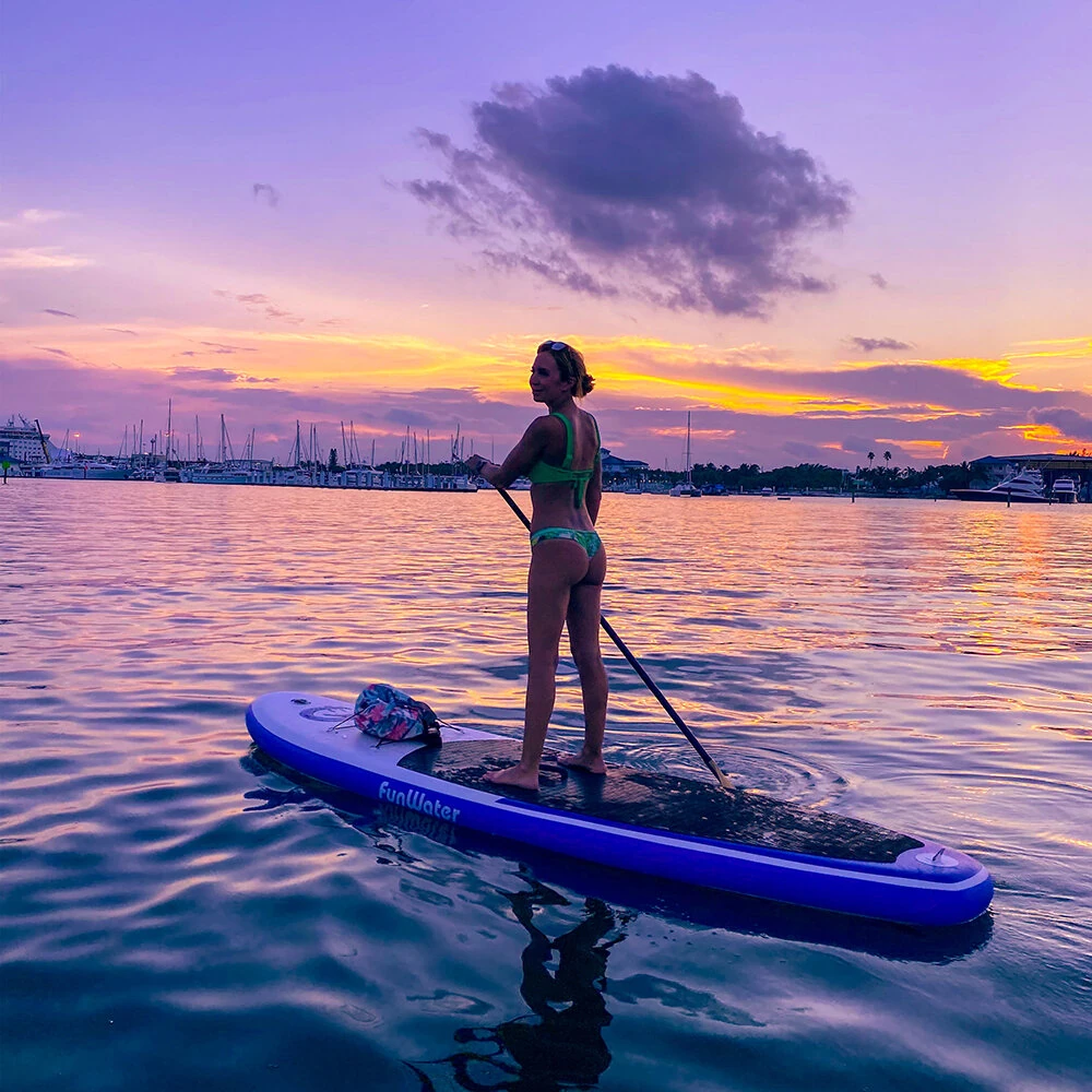 [EU Direct] Funwater 11'*33'' 335cm Inflatable Stand Up Paddle Board with Adjustable Paddle Travel Backpack Leash Waterproof Bag Adult Paddle Board- SUPFW01B