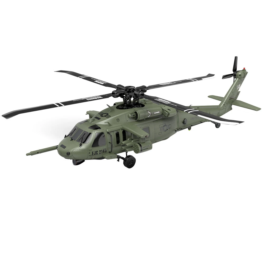 Eachine E200 EXP UH-60 SH-60 MH-60 2.4G 6CH 6-Axis Gyro Optical Flow Localization Dual Brushless Motor 1:47 Scale Flybarless RC Helicopter RTF