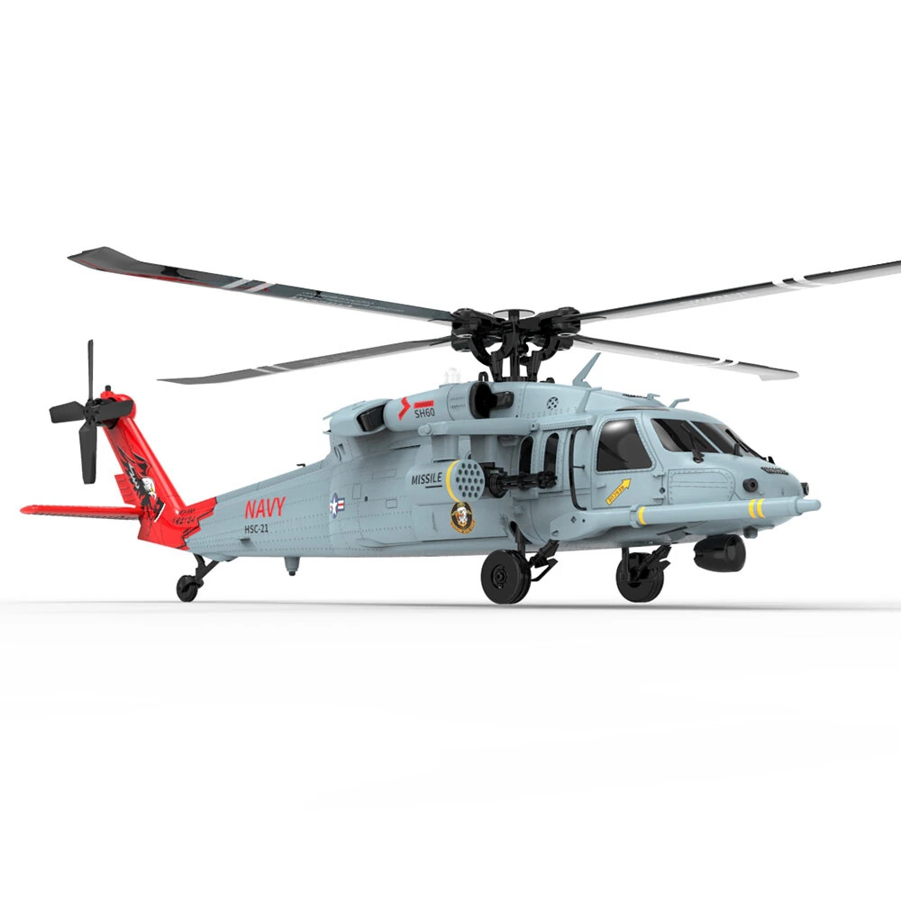 Eachine E200 EXP UH-60 SH-60 MH-60 2.4G 6CH 6-Axis Gyro Optical Flow Localization Dual Brushless Motor 1:47 Scale Flybarless RC Helicopter RTF