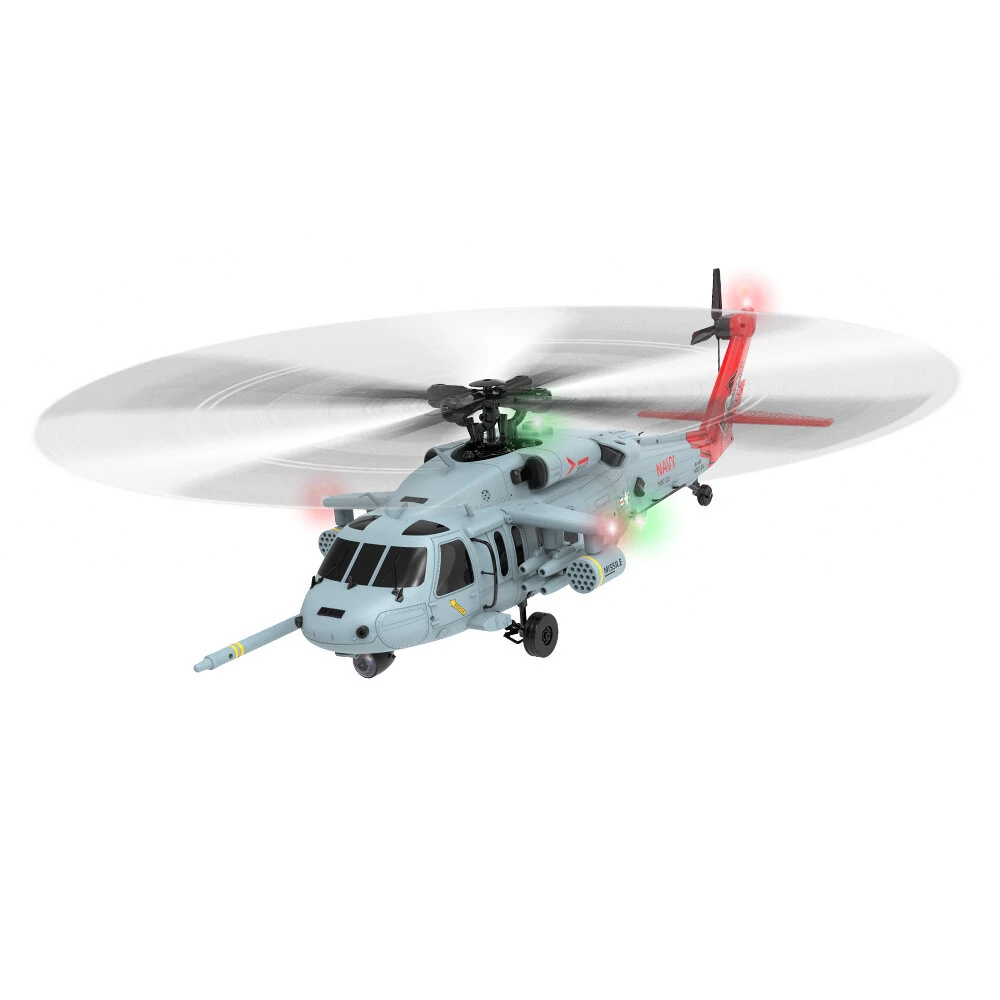 Eachine E200 EXP UH-60 SH-60 MH-60 2.4G 6CH 6-Axis Gyro Optical Flow Localization Dual Brushless Motor 1:47 Scale Flybarless RC Helicopter RTF