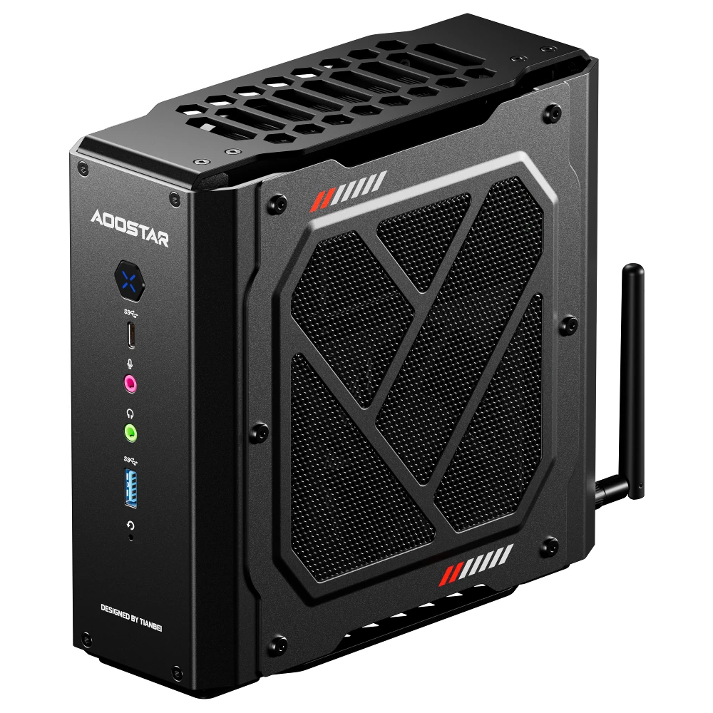 AOOSTAR GODY Mini PC AMD Ryzen 9 7940HX 16 Cores 32 Threads With AMD Radeon RX 7600XT  GDDR6 8GB GPU 32GB DDR5 1TB SSD/64GB DDR5 2TB SSD WIFI 7 Windows 11 4K Triple Screen Display Mini Computer Gaming Desktop Computer