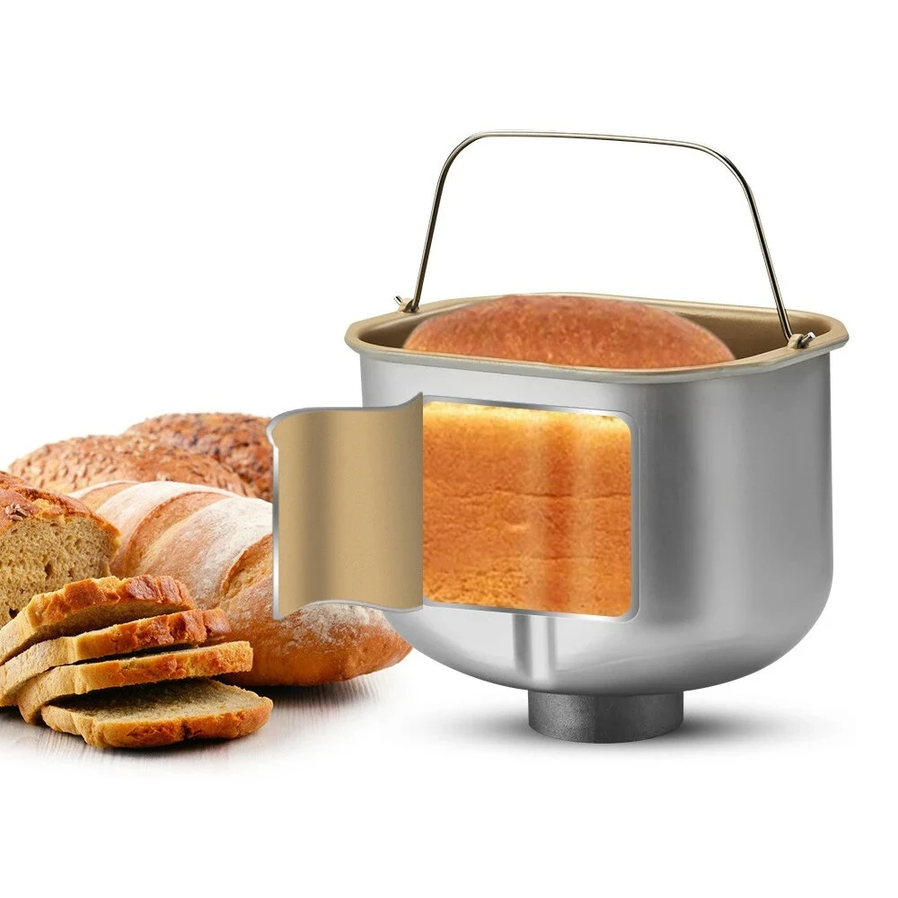 [EU Direct] Biolomix Stainless Steel 1KG 19-in-1 Automatic Bread Maker 650W Programmable Bread Machine with 3 Loaf Sizes Fruit Nut Dispenser