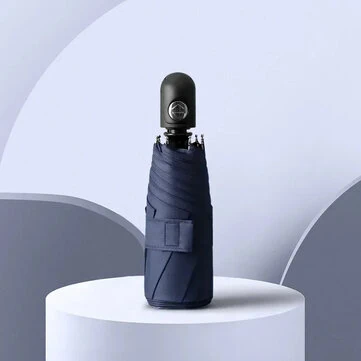 Automatic 8-Rib Sun Protection Umbrella Fully Automatic Pocket Umbrella Cute Mini Black Coated Five Fold Sun Umbrella Mini Portable Pocket Umbrella