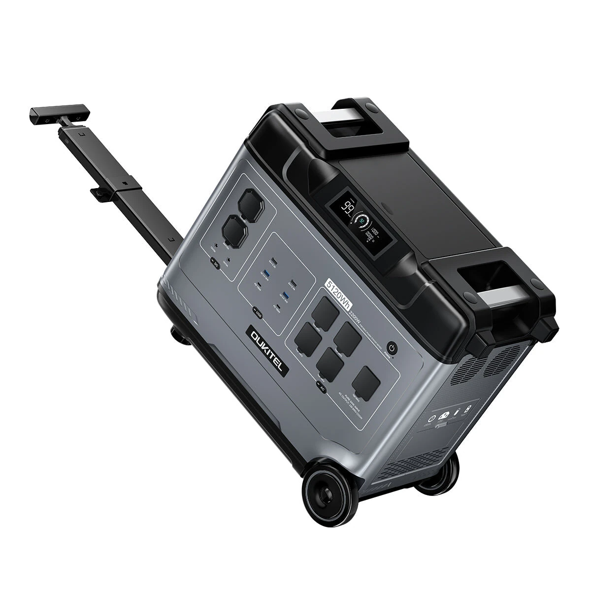 [EU Direct] OUKITEL P5000 Portable Power Station 5120Wh LiFePO4 Battery, 5x2200W AC Socket (4000W Surge), 2.8H Full Charge, 1800W Fast AC Charging, Dual 100W USB-C, 15 Outputs, 1000W MPPT Solar, for Emergency, Home Backup, RV, Off Grid