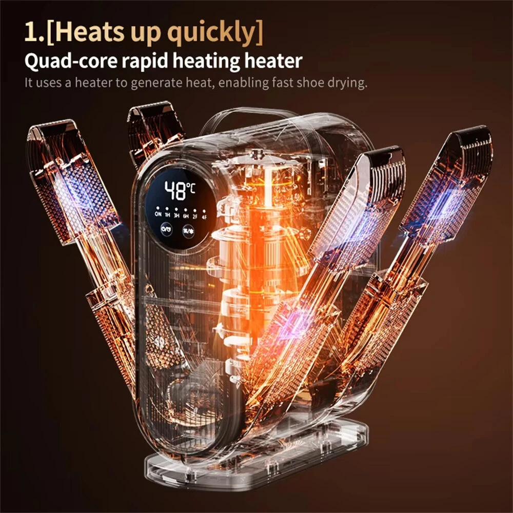 Tevorex Intelligent Shoe Dryer Foldable Electric Shoe and Boots Dryer Timing Control Household Shoe Warmer Portable Heater For Socks