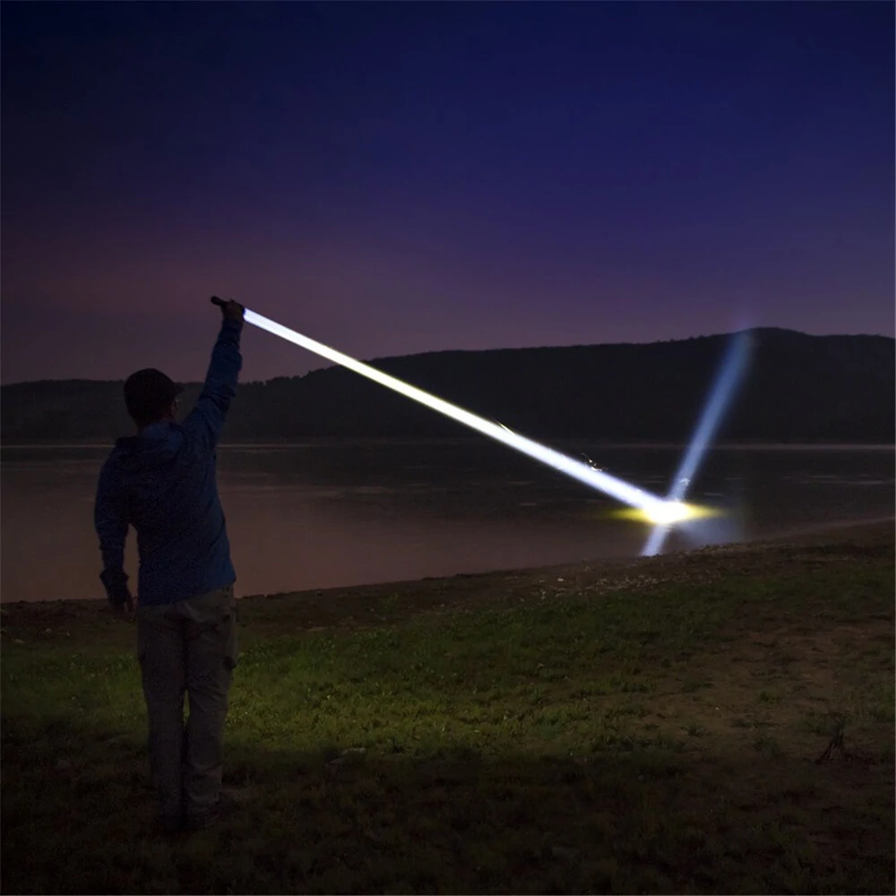 Weltool W4 Pro 568lm 3394m Super Throw LEP Flashlight Long Distance Thrower Tactical Strong Spotlight Waterproof 21700 LEP Torch Search Light