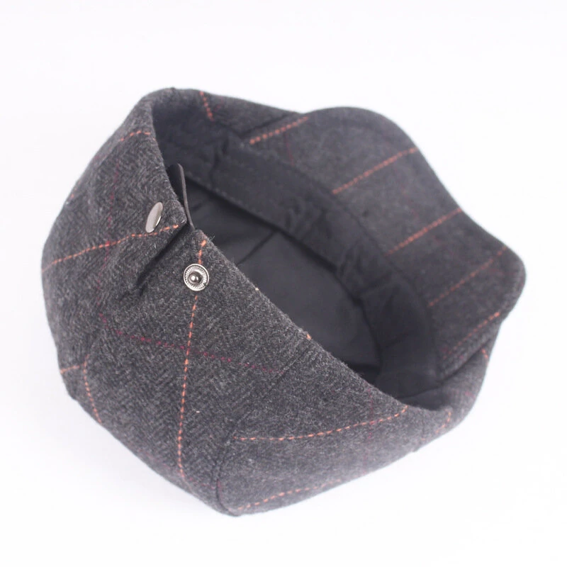 Collrown Men Beret Cap Adjustable Cotton Flat Cap Retro Duck Tongue Cap Warm Forward Cap Driving Hat Newsboy Hats