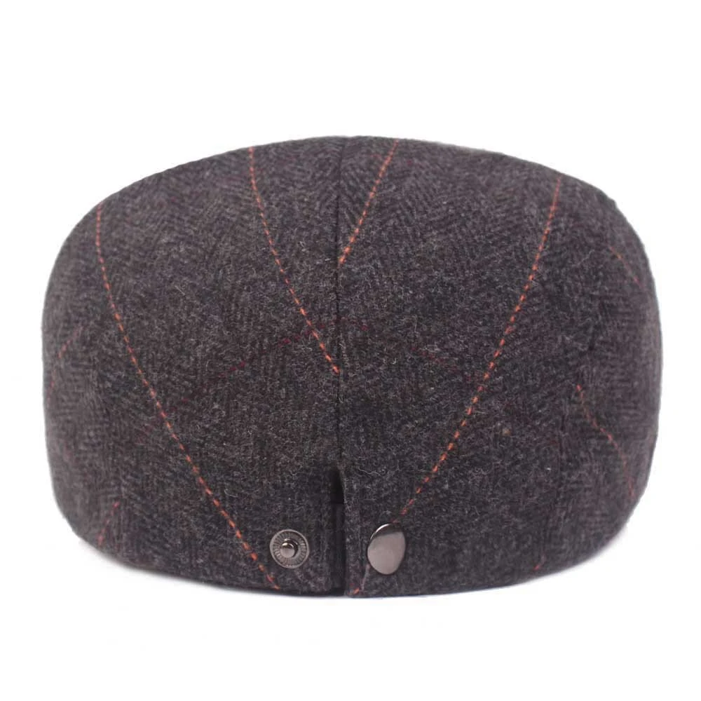 Collrown Men Beret Cap Adjustable Cotton Flat Cap Retro Duck Tongue Cap Warm Forward Cap Driving Hat Newsboy Hats