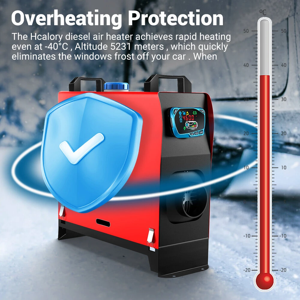 Red 12V Car Diesel Air Parking Heater Customized Only Single-way