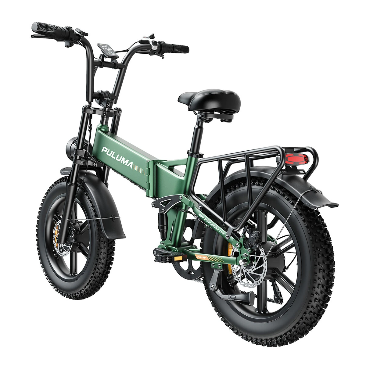 [EU Direct] PULUMA PE500 Electric Bike 48V 17.5Ah Battery 500W*2 Dual Motors 20*4.0inches Tires Oil Spring Suspension 150KM Max Mileage 150KG Max Load Electric Bicycle