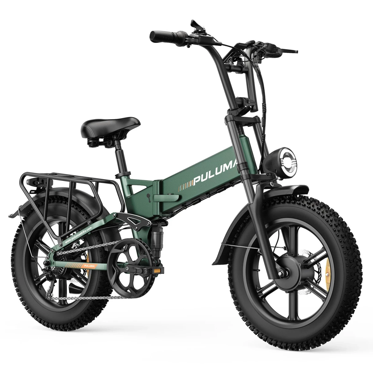 [EU Direct] PULUMA PE500 Electric Bike 48V 17.5Ah Battery 500W*2 Dual Motors 20*4.0inches Tires Oil Spring Suspension 150KM Max Mileage 150KG Max Load Electric Bicycle