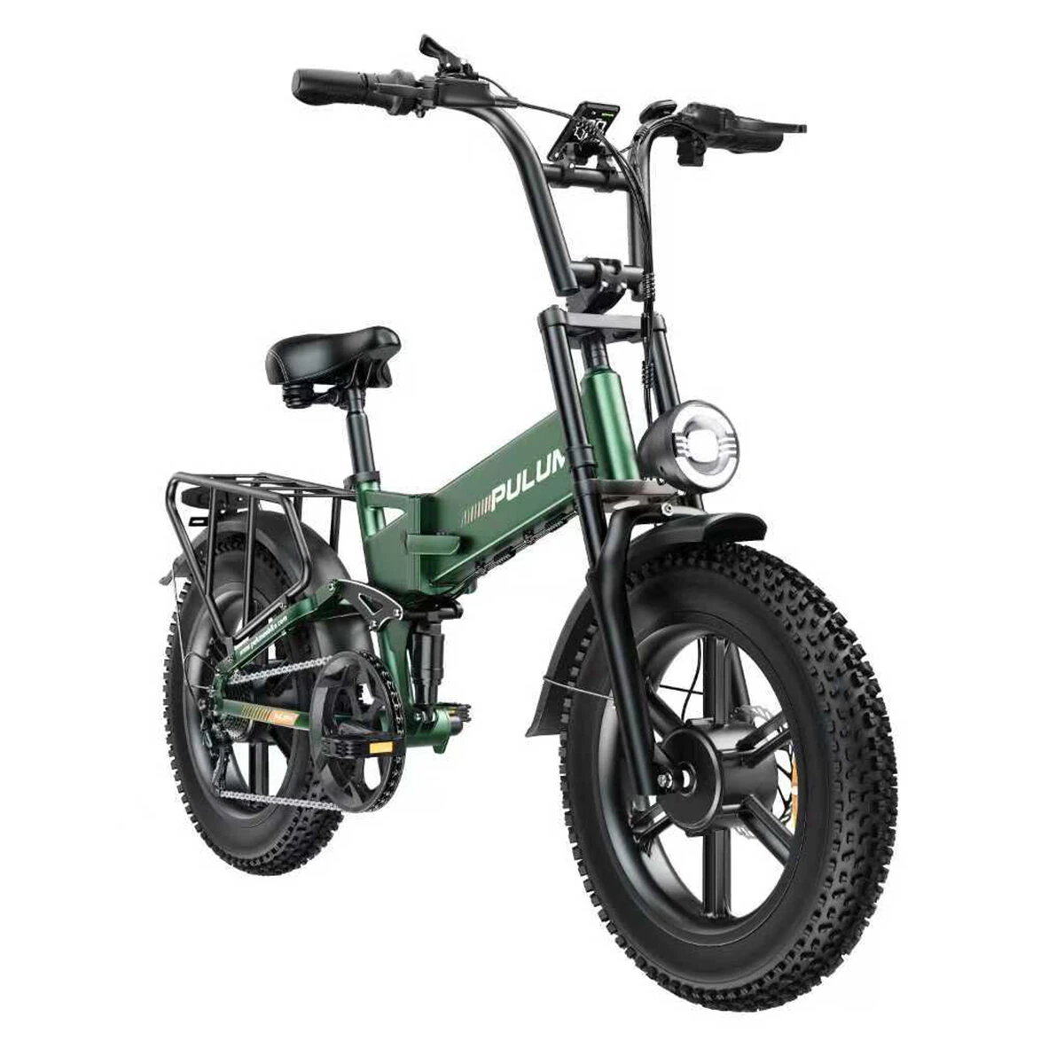 [EU Direct] PULUMA PE500 Electric Bike 48V 17.5Ah Battery 500W*2 Dual Motors 20*4.0inches Tires Oil Spring Suspension 150KM Max Mileage 150KG Max Load Electric Bicycle