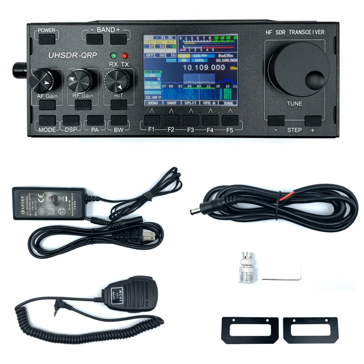 MCHF V0.6.3 HF SDR Transceiver QRP Transceiver Amateur Ham Radio With power supply + Microphone EU PLUG