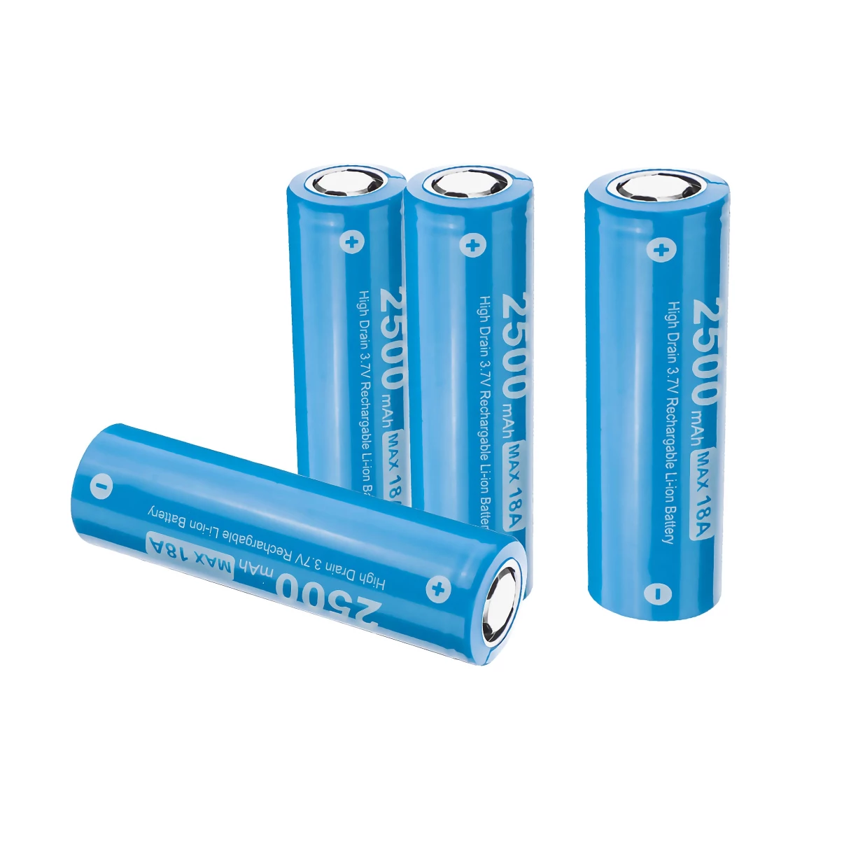 2Pcs Astrolux® E1825 18A 2500mAh 3.7V 18650 Li-ion Battery Unprotected High Drain Rechargeable Lithium Power Cell For Astrolux Nitecore Lumintop Fenix Olight Flashlights RC Toys