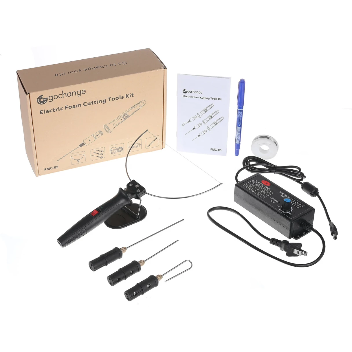 4 in 1 Foam Cutter Set With Digital Voltage Controller Electric Cutting Machine Styrofoam Cutting Pen Foam Die Tool