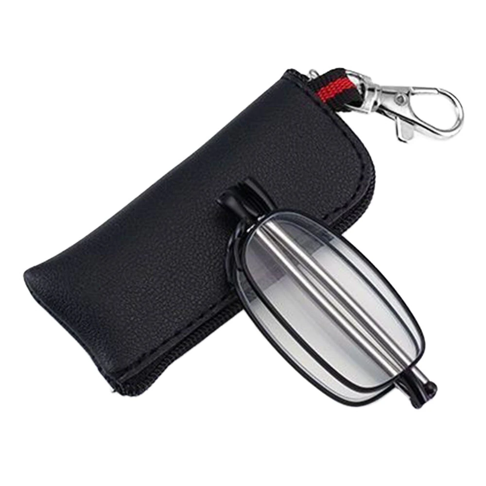 Portable Folding Reading Glasses with Buckle Storage Bag HD Anti-Blue Light Anti-Radiation Glasses Presbyopic Glasses for Women Men