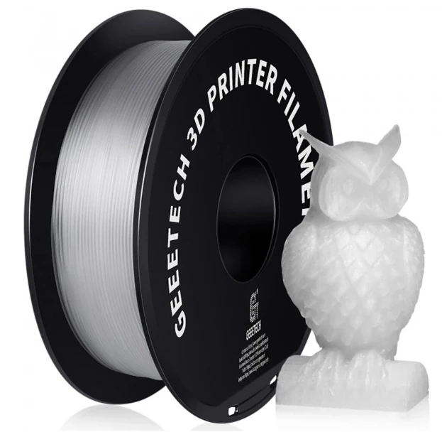 Geeetech PETG 3D Printer Filament 1.75mm 10kg Transparent High Accuracy Clog-Free Bubble-Free Vacuum Sealed Compatible with FDM Printers