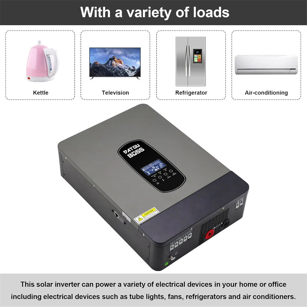 [EU Direct] DATOUBOSS 48V 6200W Pure Sine Wave Solar Hybrid Inverter With 110A MPPT Solar Controller 220V/230V Off Grid Inverter Home Solar System For Lead-acid and lithium batteries