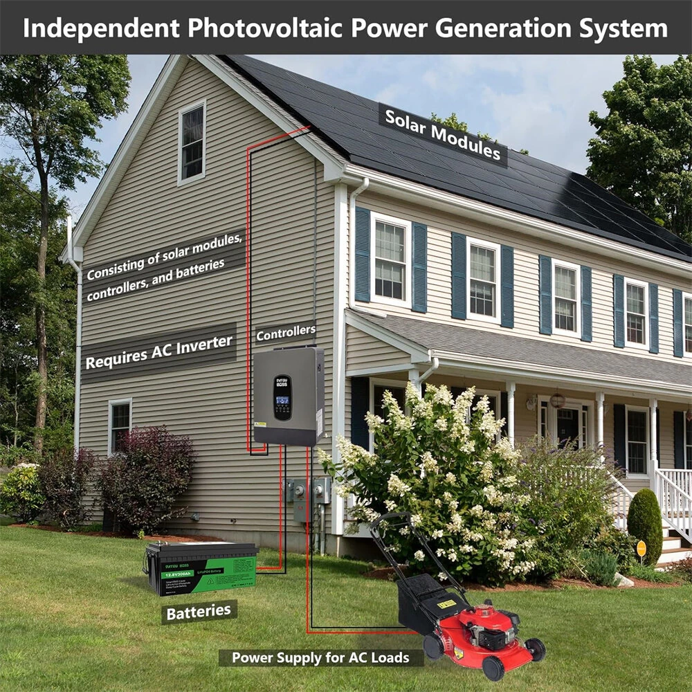[EU Direct] DATOUBOSS 48V 6200W Pure Sine Wave Solar Hybrid Inverter With 110A MPPT Solar Controller 220V/230V Off Grid Inverter Home Solar System For Lead-acid and lithium batteries