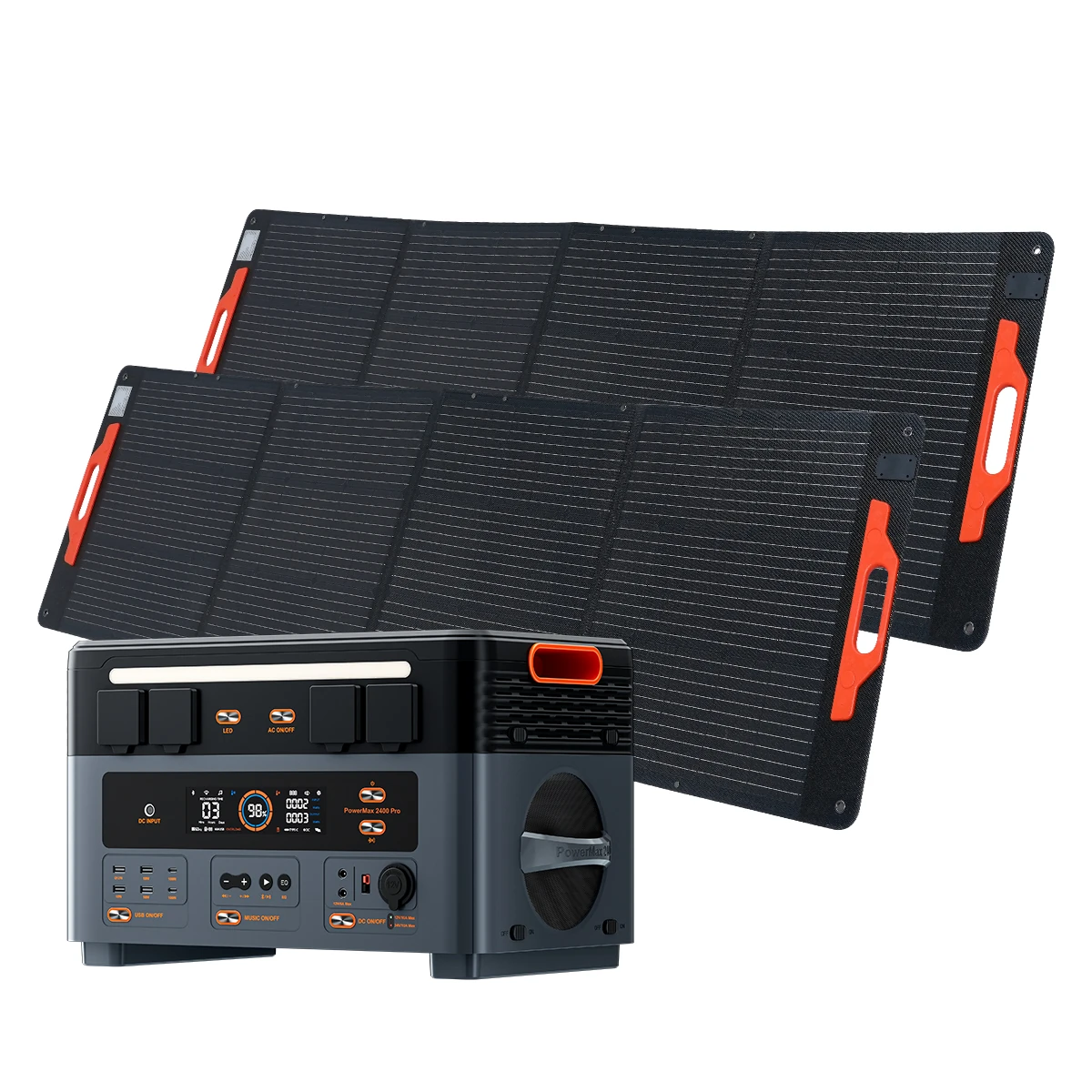 [EU Direct] Blackview Oscal PowerMax 2400 Pro Portable Power Station, 2016Wh 2400W Outdoor Generator, 3500+ Cycles LiFePO4, Dual Speakers, 1.2H Fast Charge, Smart APP
