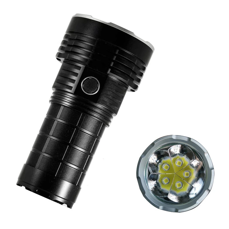 HAIKELITE HK05 5*SFN60 30000LM 1000M Long Range Powerful LED Flashlight with 3*21700 Battery Type-C USB Rechargeable High Power Output Strong LED Torch