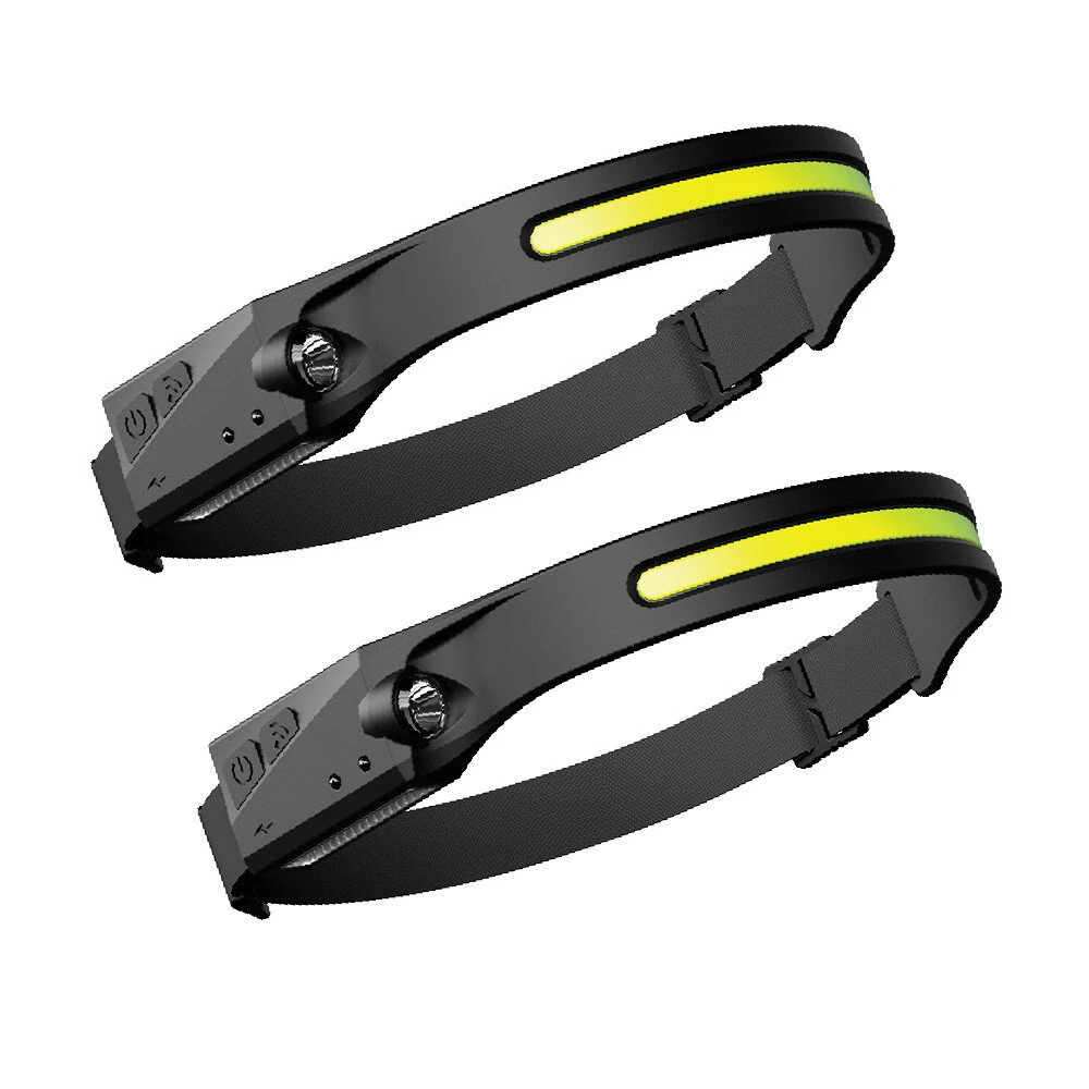 Bikight LX200 Wave Sensor 1200mAh 270° Wide Range 350LM 5 Lighting Modes LED Headlamp USB Rechargeable Head Torch COB Outdoor Cycling Adventure Fishing Flashlight Bike Headlamp