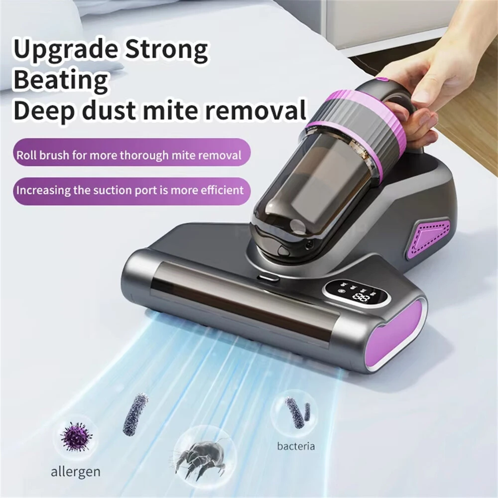 [EU Direct] NovuLife Wireless Mite Removal Vacuum Cleaner 15Kpa Powerful Suction with UV Sterilization for Mattress & Sofa