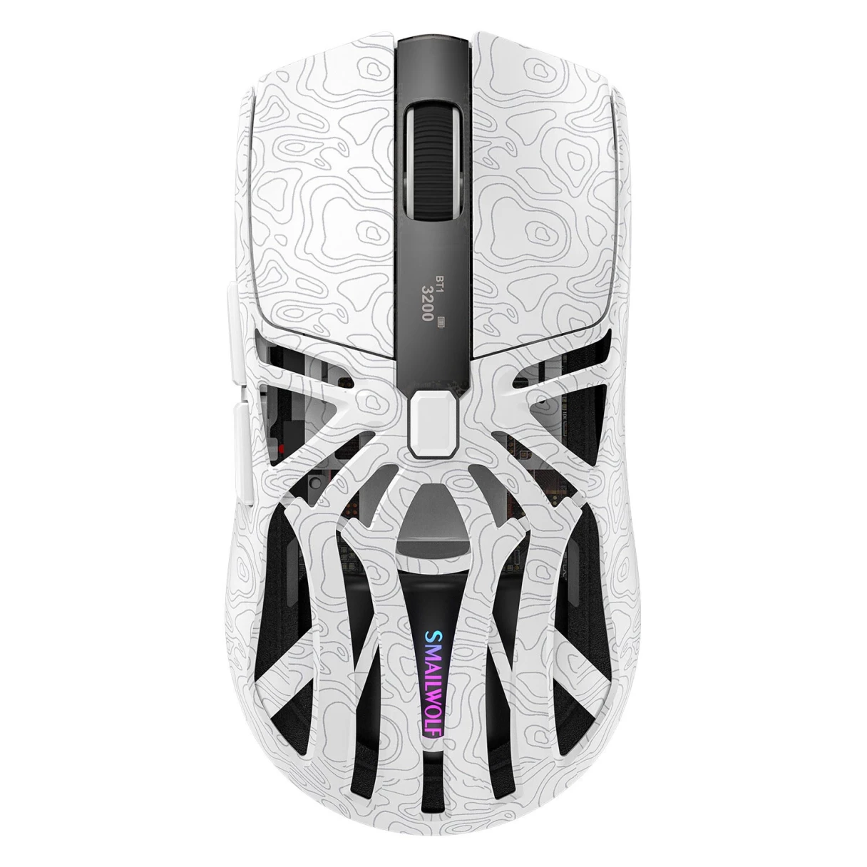 SMAILWOLF M8 Tri-mode Gaming Mouse with Charger Dock PAW3311 Sensor RGB 12000DPI 1KHz Return Rate 72g Lightweight Rechargeable Mouse