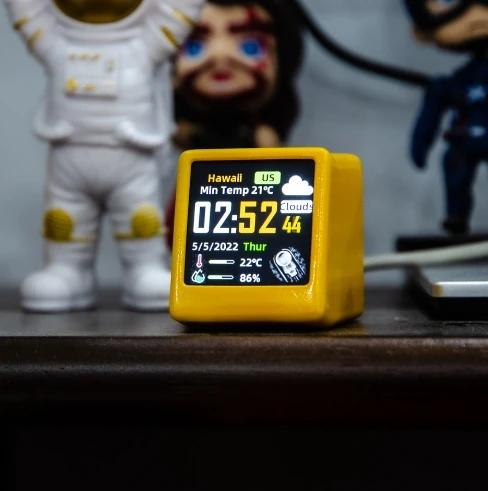 SmallTV Ultra WiFi Desktop Animated Weather Clock Gift Creative Ornaments Multifunctional Weather Station Smart Desktop Animated Weather Clock
