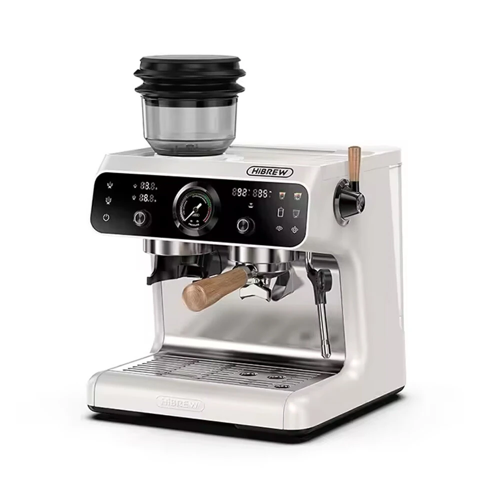 [EU Direct] HiBREW H7B Upgraded Dual Boiler Barista Pro Espresso Machine Built-in Grinder With 30 Size Settings for Cafe Hotel Restaurant