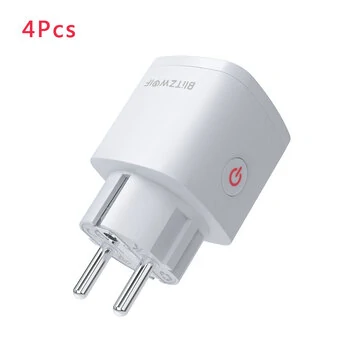 4Pcs BlitzWolf® BW-SHP13 ZigBee3.0 Smart Socket 16A EU Plug Electricity Metering APP Remote Controller Timer Work with Amazon Alexa Google Home