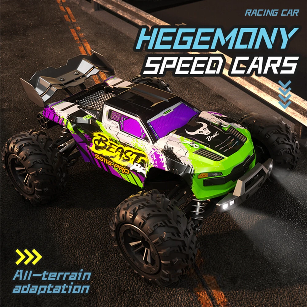 ZLL SG116 PRO/MAX 1/16 2.4G 4WD 80km/h Brushed/Brushless RC Car LED Light Off-Road Climbing Truck High Speed Full Proportional Vehicles Model RTR Toys