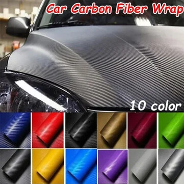 30x127cm 3D Carbon Fiber Style Car Stickers Roll Wrap Motorcycle DIY Styling Vinyl Colorful Decal for Car Exterior Interior Protection Film