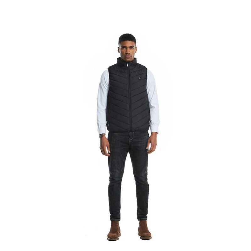TENGOO HV-13 Electric Heated Vest - 13 Heating Areas Loose Fit for Unisex, USB Chargeable & Waterproof for Winter Outdoors
