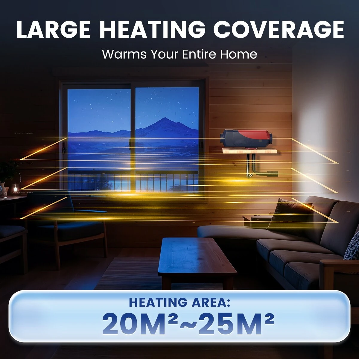 HCALORY  HBU1S 8KW Diesel Heater 10L Parking Diesel Air Heater Fast Heating 110/12/24V with Bluetooth App Control Automatic Start and Stop Multiple Timed Settings Altitude Mode for RV Garage 2025 Upgraded